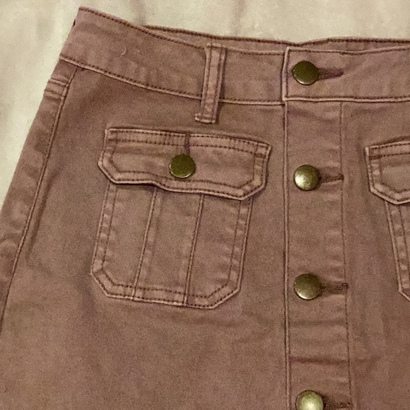 Altar’d State mauve button front skirt - Picture 2 of 4